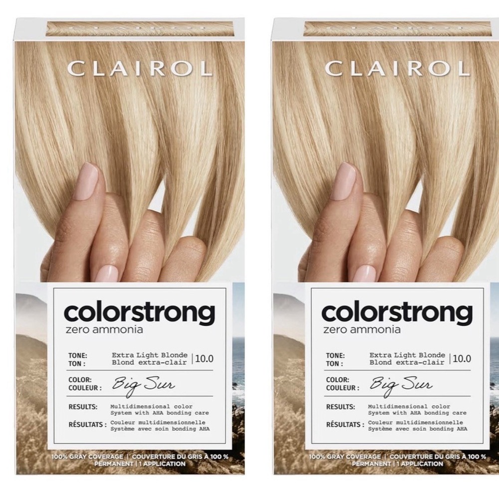 Clairol Colorstrong Permanent Hair Color #10.0 Blond extra clair Zero Ammonia 2x